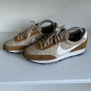 Nike Daybreak Beige and Tan Retro Runner Sneakers